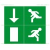 Indicator LED 8W Exit cu Autocolant KANU