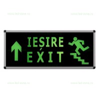 ILUMINAT DE SIGURANTA CU LED, Black Friday - Indicator LED Exit - Iesire Trepte Sus 2 Fete, LED-Zone.ro