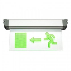Indicator LED Exit Sageata Lateral Acril Montaj Perete