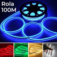 INSTALATII LED EXTERIOR, Black Friday - Furtun LED Neon Flex Slim Bidirectional 220V Rola 100ml, LED-Zone.ro
