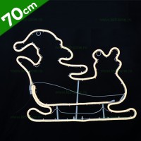 INSTALATII LED EXTERIOR, Black Friday - Instalatie LED Exterior Neonflex Mos Craciun cu Sanie, LED-Zone.ro