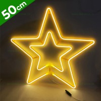 INSTALATII LED EXTERIOR, Black Friday - Instalatie LED Exterior Neonflex Stea 50cm LZ9712, LED-Zone.ro