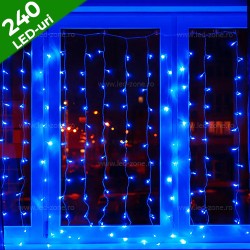 Instalatie LED Perdea Turturi 5x1m Diverse Culori Fir Negru Flash