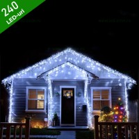 INSTALATII LED EXTERIOR, Black Friday - Instalatie LED Perdea Turturi 5x1m Exterior Fir Transparent Cauciucat, LED-Zone.ro