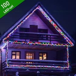 Instalatie Pom Craciun 100 LED-uri Exterior Fir Negru Cauciucat LZ5835