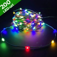 INSTALATII LED EXTERIOR, Instalatie Pom Craciun 200 LED-uri 20M Fir Verde, LED-Zone.ro