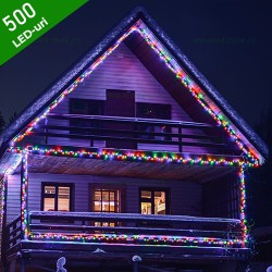 Instalatie Pom Craciun 500 LED-uri Exterior Fir Negru Cauciucat LZ5833