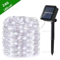 INSTALATII LED EXTERIOR, Instalatie Perdea Craciun 240 LED-uri Solara, LED-Zone.ro