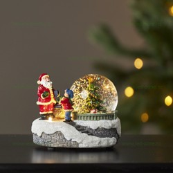 Glob LED Dinamic Mos Craciun Alimentare Baterii