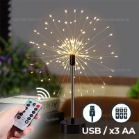 INSTALATII LED INTERIOR, Black Friday - Instalatie LED Artificii cu Telecomanda Alimentare Baterii sau USB, LED-Zone.ro