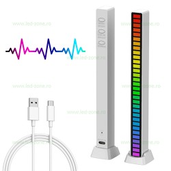 Lampa Birou LED Iluminat Ambiental Sonor USB