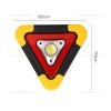 Proiector LED 1xCOB De Avertizare Triunghi Solar si Acumulator