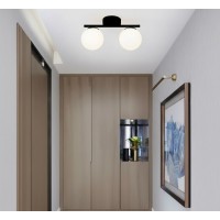 Lustra 2 Socluri E27 Neagra LZ117-2 Oferte speciale, Black Friday - Lustra 2 Socluri E27 Neagra LZ117-2, LED-Zone.ro