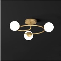 LUSTRE LED, Lustra 3 Socluri E27 LZ6655-3 Aurie, LED-Zone.ro