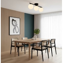 Lustra 3 Socluri E27 Neagra LZ117-3