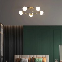 LUSTRE LED, Lustra 5 Socluri E27 LZ6655-5 Aurie, LED-Zone.ro