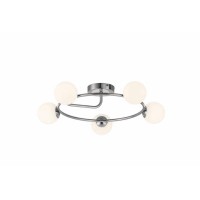 LUSTRE LED, Lustra 5 Socluri E27 LZ6655-5 Argintie, LED-Zone.ro