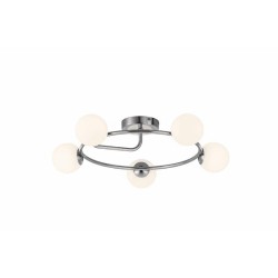 Lustra 5 Socluri E27 LZ6655-5 Argintie