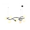 Lustra 9 Socluri E27 Negru/Alb LZ6805-9