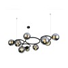Lustra 9 Socluri E27 Negru/Crom LZ6805-9