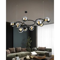 Lustra 9 Socluri E27 Negru/Crom LZ6805-9 Oferte speciale, Black Friday - Lustra 9 Socluri E27 Negru/Crom LZ6805-9, LED-Zone.ro