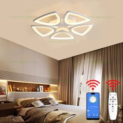 Lustra LED 80W 3 Functii Dimabila cu Telecomanda sau Telefon LZ75L005