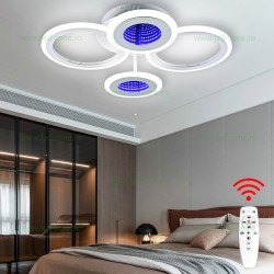 Lustra LED 110W 3D 3 Functii Dimabila cu Telecomanda LZS2346-2+2