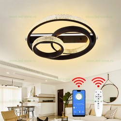 Lustra LED 144W 3 Functii Dimabila cu Telecomanda sau Telefon Cristal LZ5143