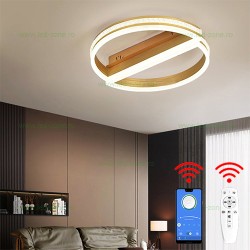 Lustra LED 120W 3 Functii Dimabila cu Telecomanda sau Telefon Cristal LZC878-1