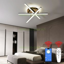 Lustra LED 120W 3 Functii Dimabila cu Telecomanda sau Telefon LZ6882-SV