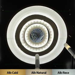 Lustra LED 120W 3D 3 Functii Dimabila cu Telecomanda LZA657