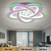 LUSTRE LED, Black Friday - Lustra LED 121W 3 Functii RGB Smart Dimabila cu Telecomanda LZ9217-5, LED-Zone.ro