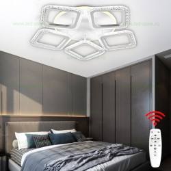 Lustra LED 124W 3 Functii Dimabila cu Telecomanda Cristal LZS2323-5