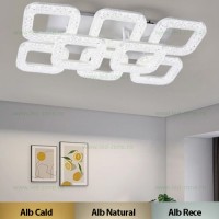 LUSTRE LED, Black Friday - Lustra LED 128W 3 Functii Dimabila cu Telecomanda LZG3551-6+2, LED-Zone.ro