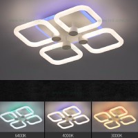 LUSTRE LED, Black Friday - Lustra LED 128W 3 Functii Dimabila Telecomanda LZ5246-4, LED-Zone.ro