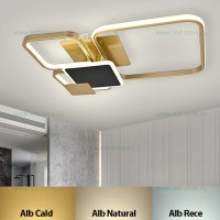 LUSTRE LED, Black Friday - Lustra LED 128W 3 Functii Dimabila Telecomanda LZR9042, LED-Zone.ro