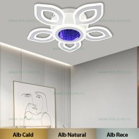 LUSTRE LED, Black Friday - Lustra LED 130W 3 Functii Dimabila cu Telecomanda LZR9019-5+1, LED-Zone.ro