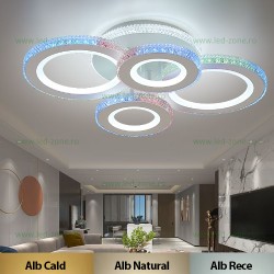 Lustra LED 130W 3 Functii RGB Smart Dimabila cu Telecomanda LZ9226-2+2