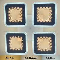 LUSTRE LED, Black Friday - Lustra LED 136W 3 Functii Dimabila cu Telecomanda LZG5261-4, LED-Zone.ro