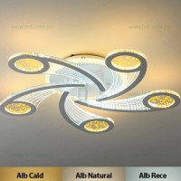 LUSTRE LED, Black Friday - Lustra LED 138W 3 Functii Dimabila cu Telecomanda LZM398-5 RGB, LED-Zone.ro