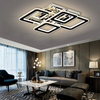 LUSTRE LED, Black Friday - Lustra LED 140W 3 Functii Dimabila cu Telecomanda Cristal LZ2952-2+2, LED-Zone.ro