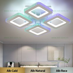 Lustra LED 140W 3 Functii RGB Smart Dimabila cu Telecomanda LZ9227-2+2