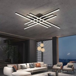 Lustra LED 144W 3 Functii Neagra Dimabila cu Telecomanda LZ4216-6