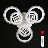 LUSTRE LED APLICATE, Black Friday - Lustra LED 144W 3 Functii Dimabila cu Telecomanda LZG3355-3+3, LED-Zone.ro