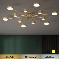 LUSTRE LED APLICATE, Black Friday - Lustra LED 144W 3 Functii Dimabila cu Telecomanda LZR9029-12, LED-Zone.ro