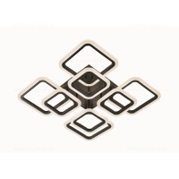 LUSTRE LED APLICATE, Black Friday - Lustra LED 144W 3 Functii Dimabila Neagra cu Telecomanda LZ5106A/4+4, LED-Zone.ro