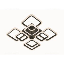 Lustra LED 144W 3 Functii Dimabila Neagra cu Telecomanda LZ5106A/4+4