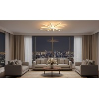 LUSTRE LED APLICATE, Black Friday - Lustra LED 150W 3 Functii cu Telecomanda LZ4036-5, LED-Zone.ro