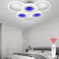 LUSTRE LED APLICATE, Black Friday - Lustra LED 156W 3D 3 Functii Dimabila cu Telecomanda LZS2346-3+3, LED-Zone.ro