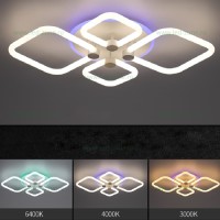 LUSTRE LED APLICATE, Black Friday - Lustra LED 160W 3 Functii Dimabila cu Telecomanda LZ5246-2+2, LED-Zone.ro